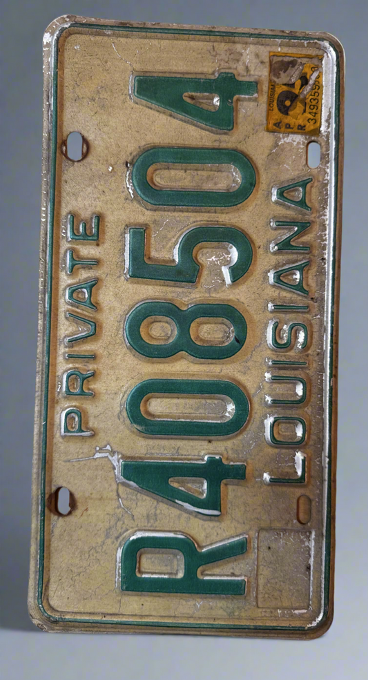 Louisiana License Plates Decor