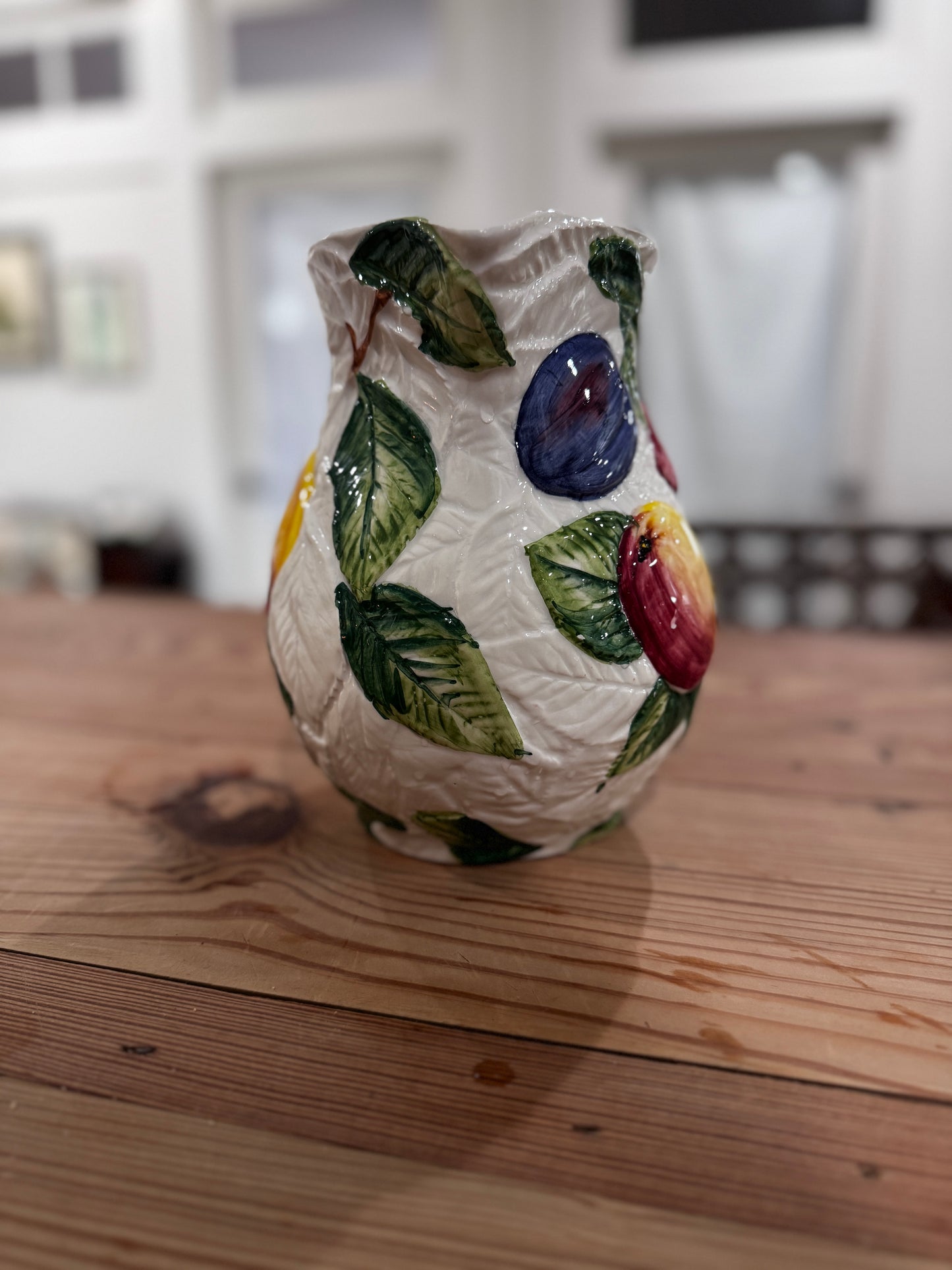 Vtg Majolica Style Pitcher CSBH