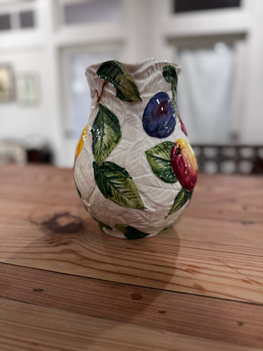 Vtg Majolica Style Pitcher CSBH