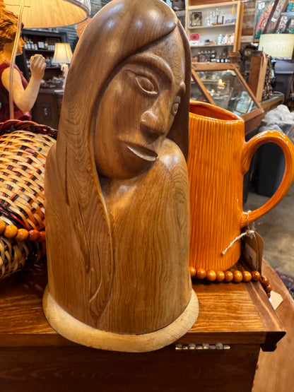 Carved Wood Spirit Bust CSBH