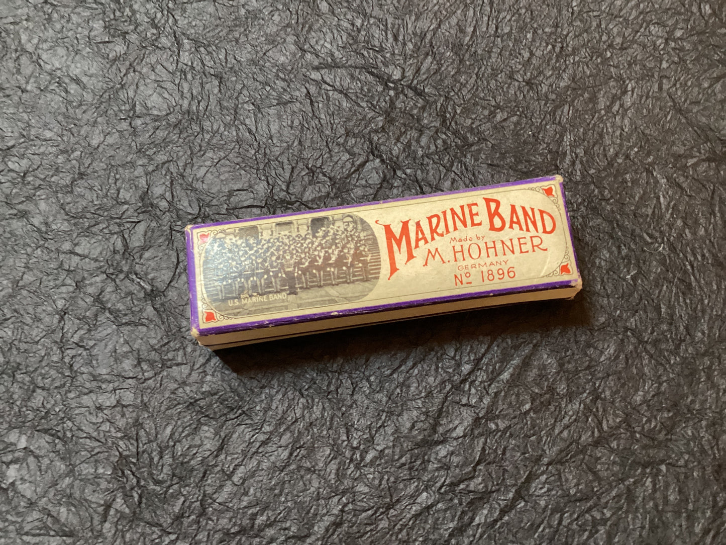 Vintage M. Hohner Marine Band Harmonica Germany No. 1896 A440 Key of C with original box