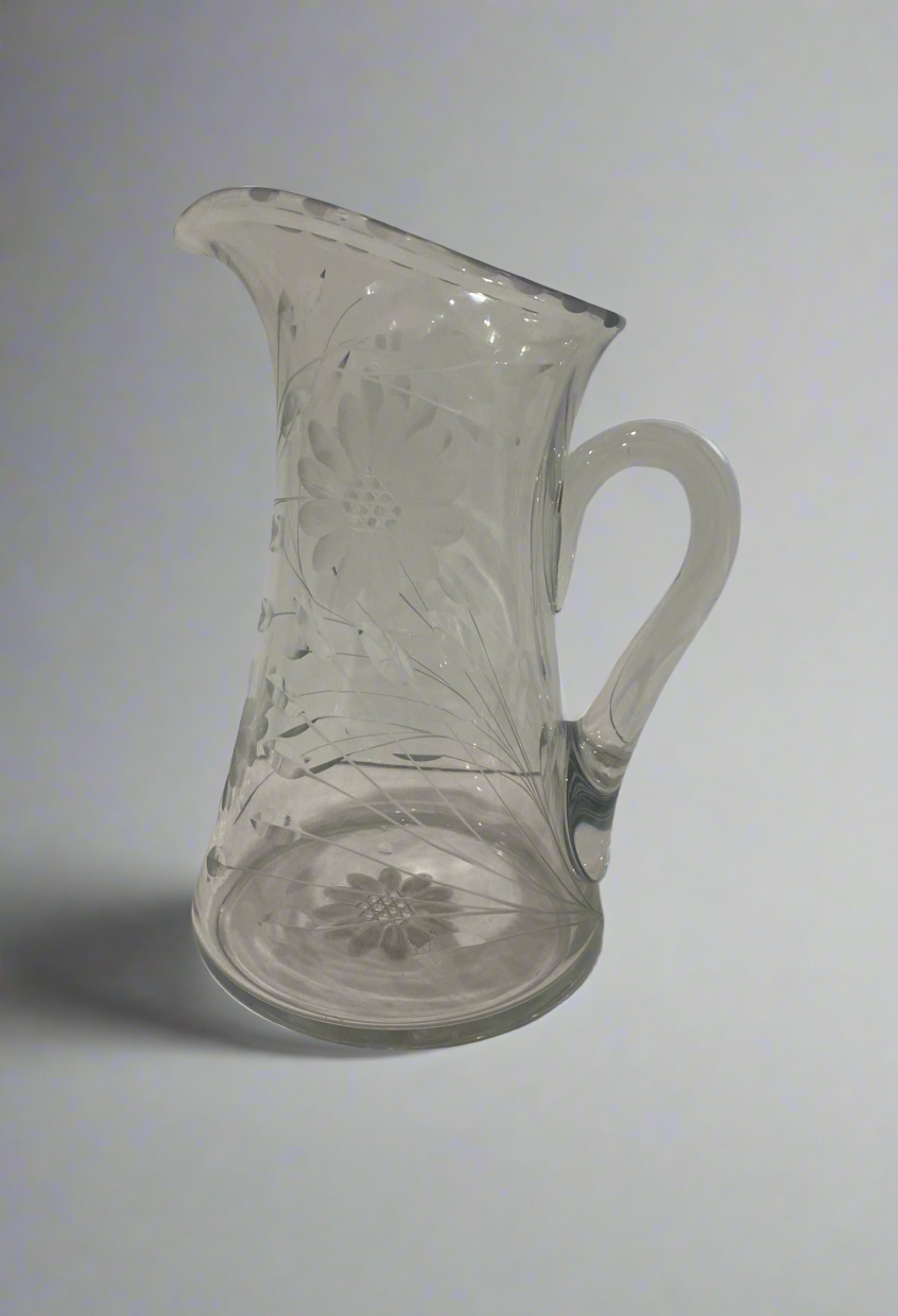 Crystal Floral Pitcher