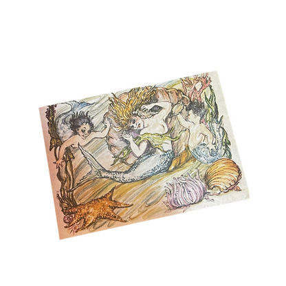 Vintage 1973 Krewe of Proteus Mermaid Mardi Gras Carnival Ball favor card