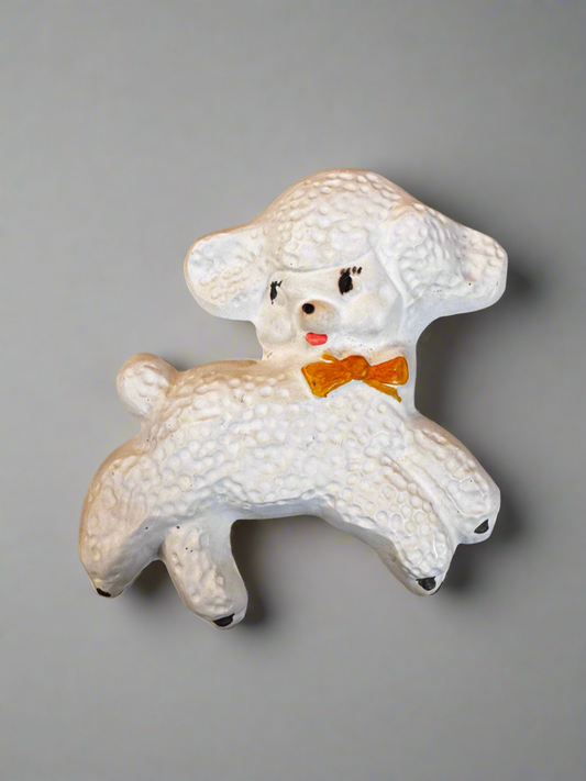 Vtg Chalkware Lamb csbh