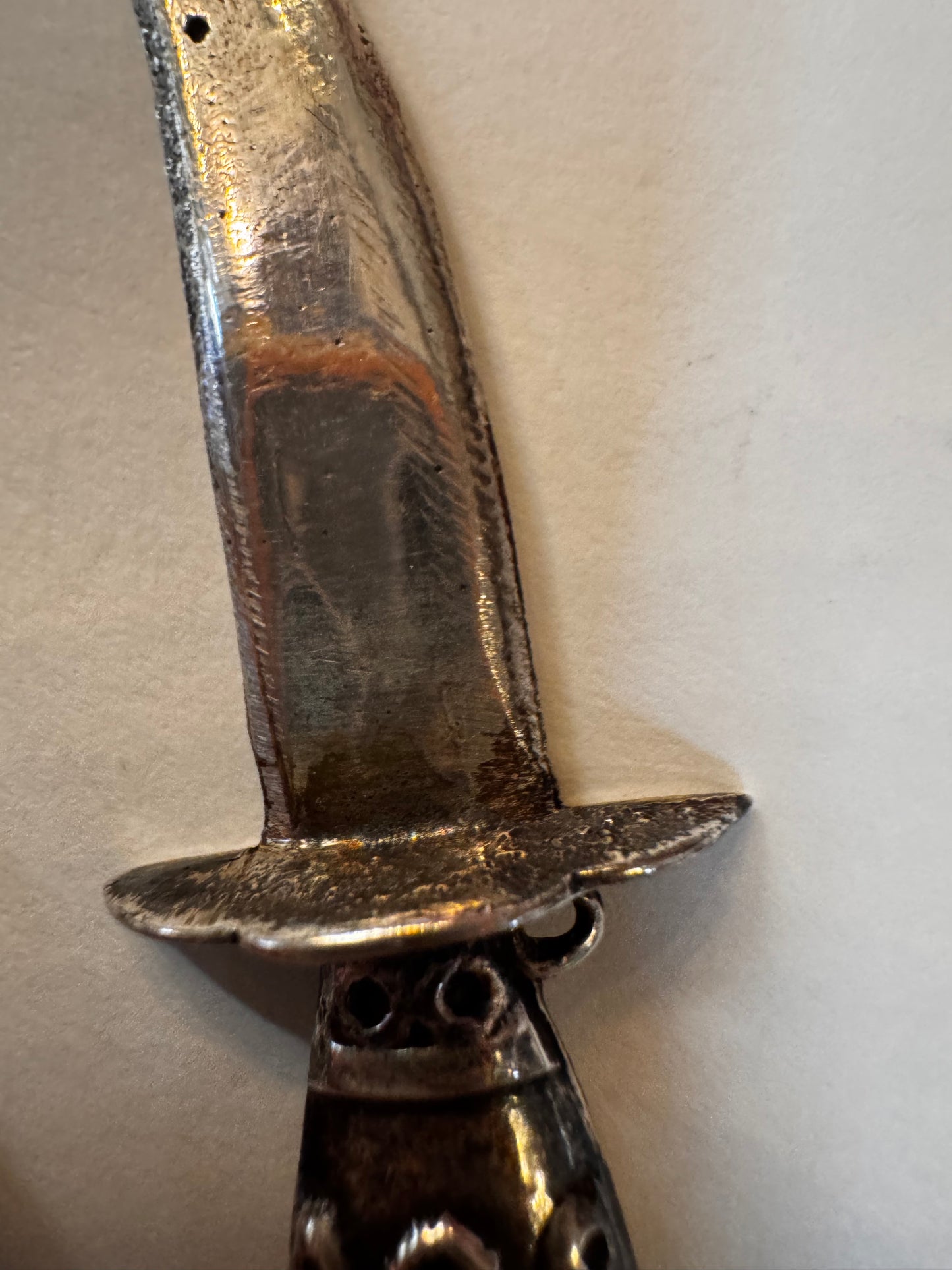 Vtg Sterling Dagger Brooch CSBH
