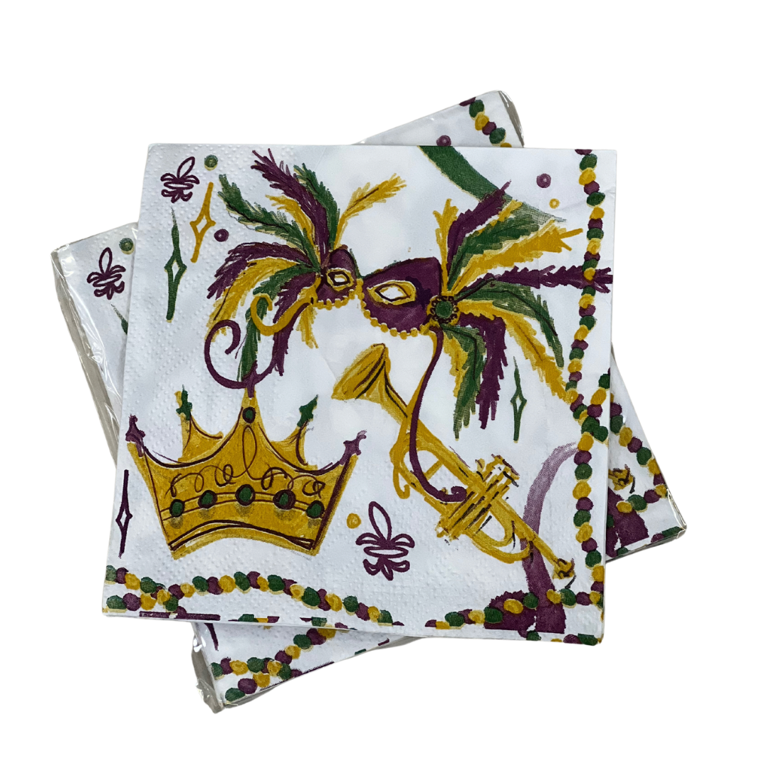 Napkin - Mardi Gras Mask