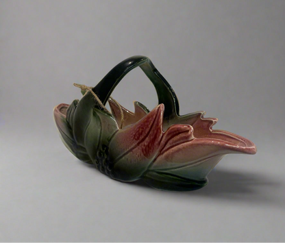 Hull Pottery “Poinsetta Handle Planter” Vintage
