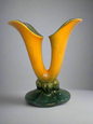 Antique Double Medley Yellow Flower Vase