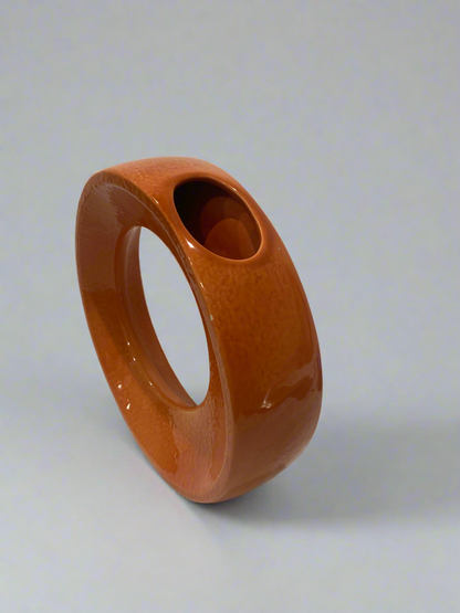 Orange ring vase