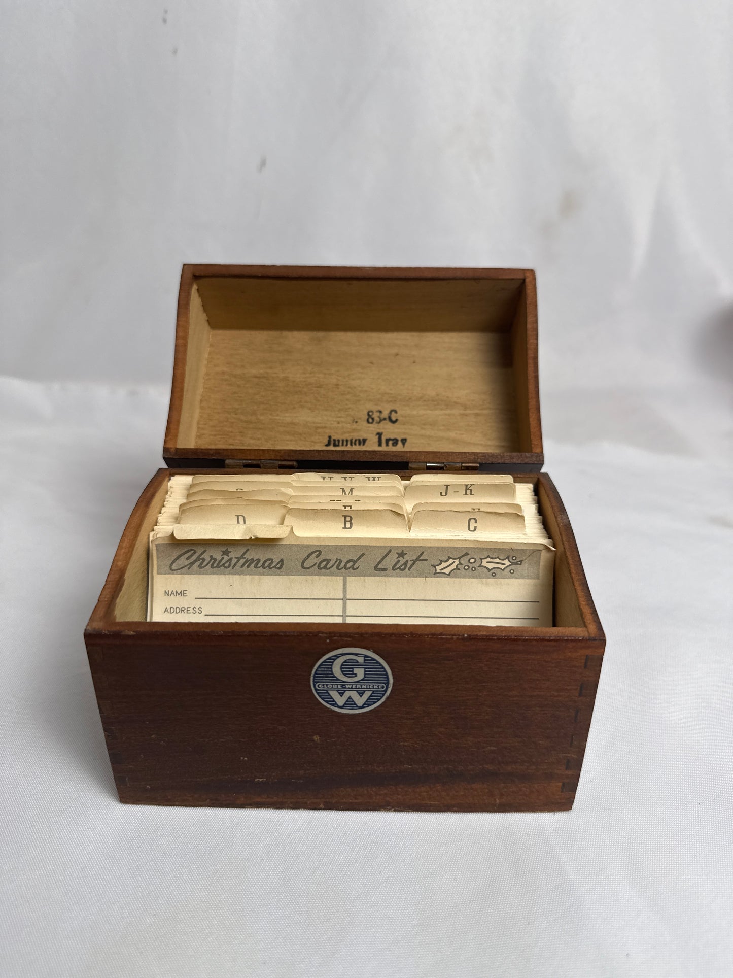 Vtg Globe-Wernicke Wooden File Box