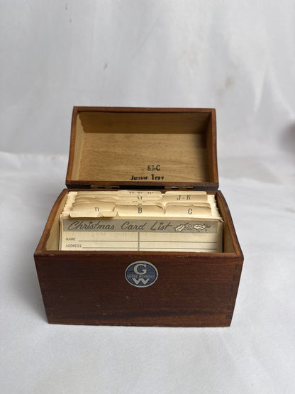 Vtg Globe-Wernicke Wooden File Box