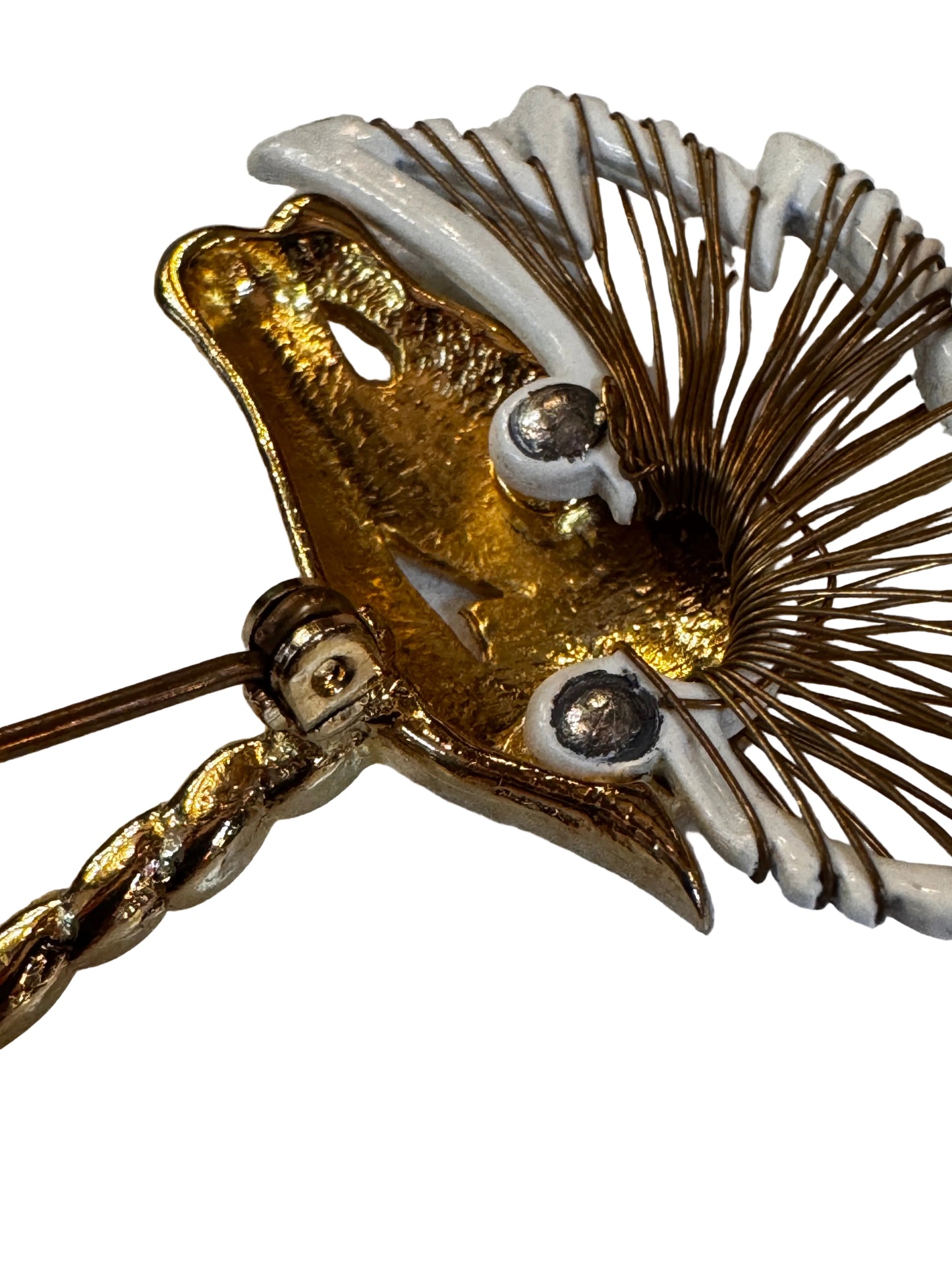 Vtg Hand-Wired Unicorn Brooch CSBH