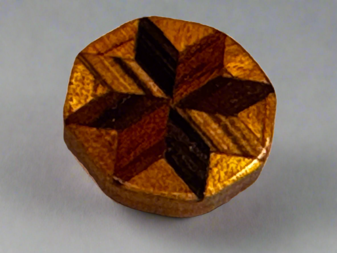 Hex sign wood earrings csbh