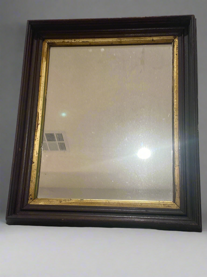 Vtg oak wall mirror