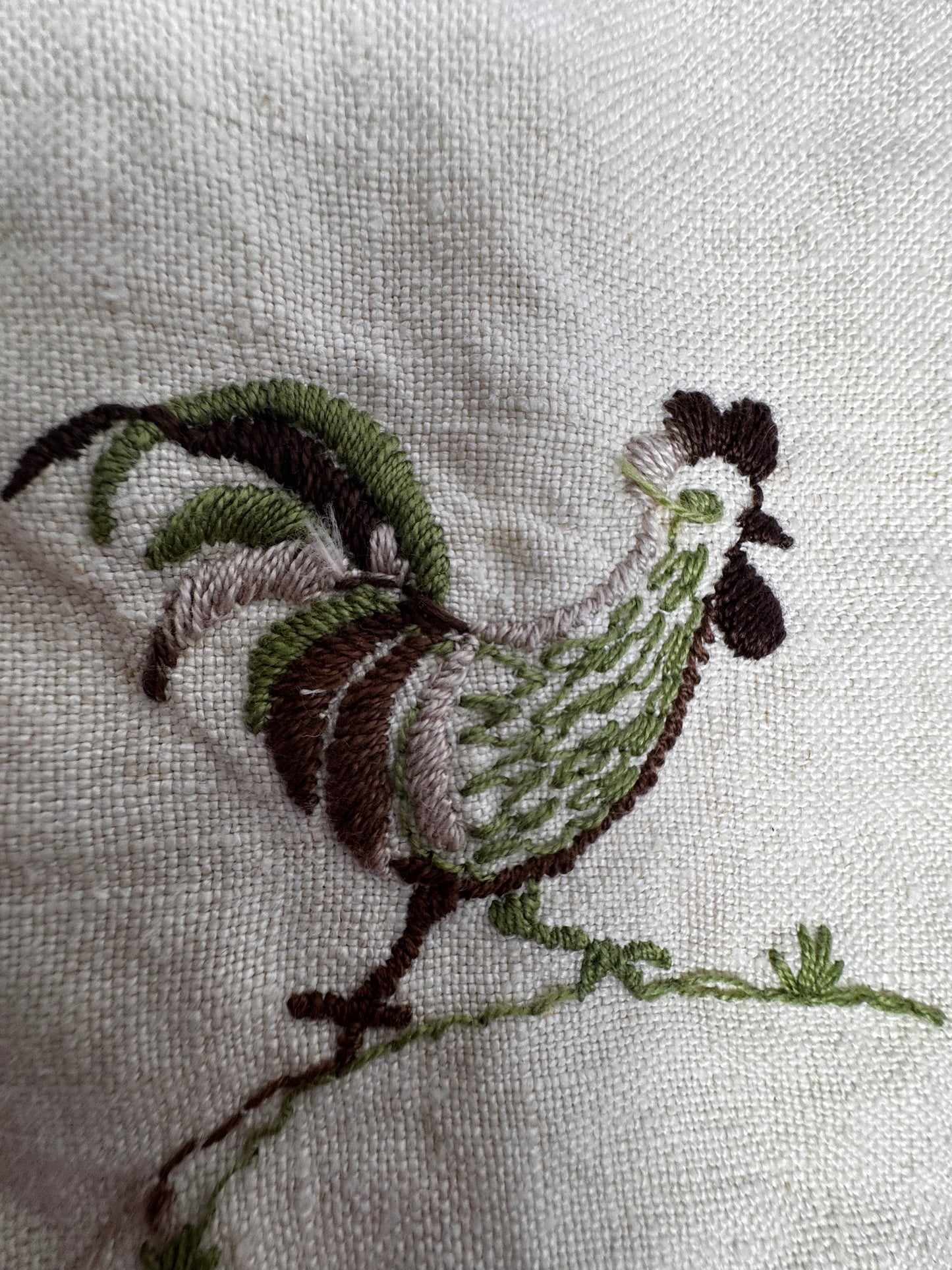 Hen & Chicks Emb Napkin CSBH