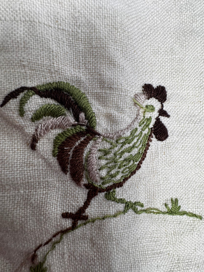 Hen & Chicks Emb Napkin CSBH