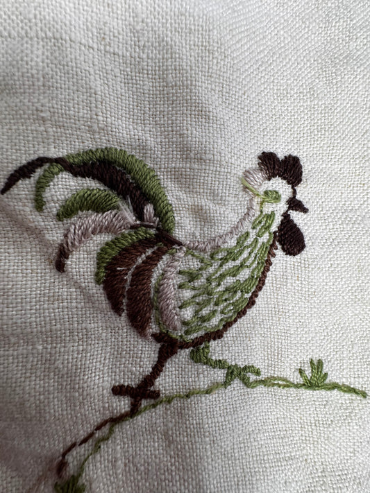Hen & Chicks Emb Napkin CSBH