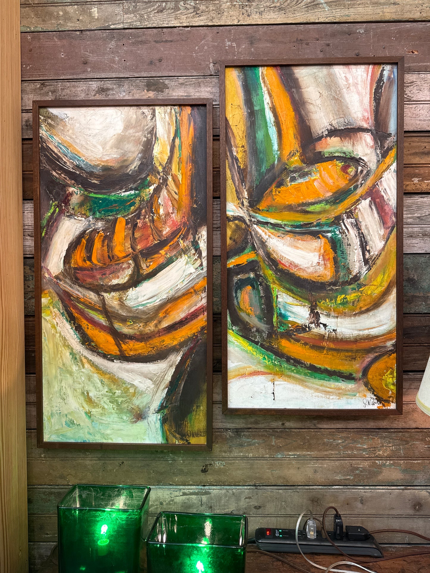 Signed Abstract Art (2)
