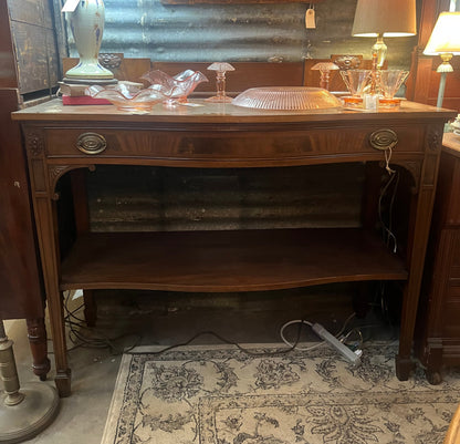 Mahogany Antique Serpentine Sideboard Buffet (cs)