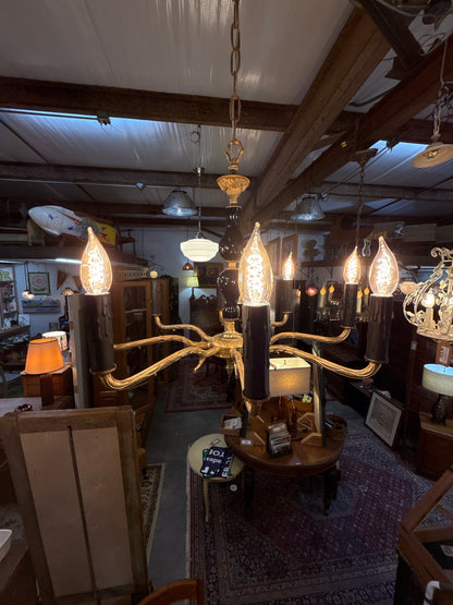 French Empire Black Chandelier