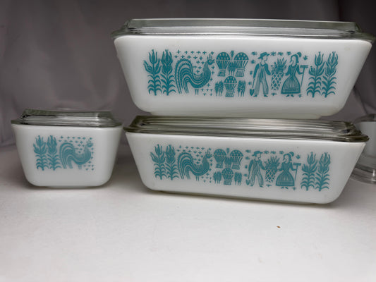 Pyrex Early American Set (7) csbh