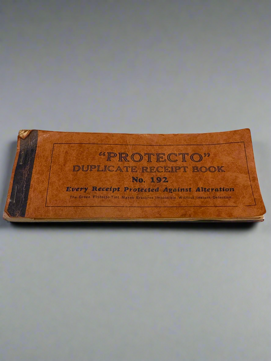 "PROTECTO" Duplicate Receipt Book