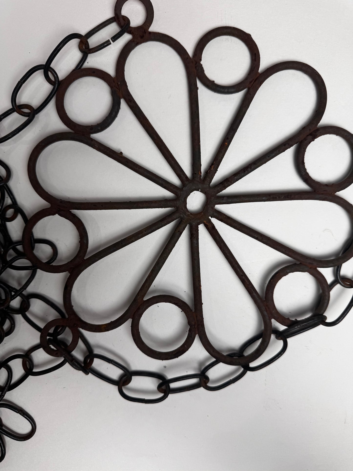 Vtg Iron Plant Holder. 9”