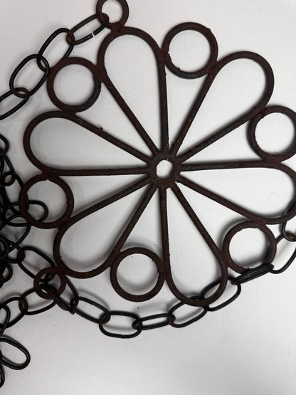 Vtg Iron Plant Holder. 9”