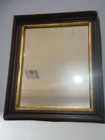Vtg oak wall mirror