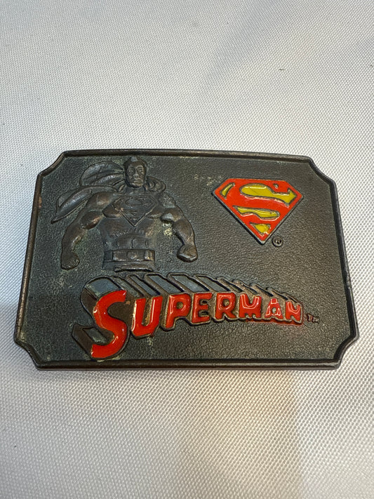 Vintage 1984 Superman Belt Buckle