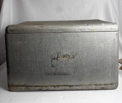 Vintage Cronstroms Aluminum Ice Chest Cooler – Metal Camping Drink Cooler with Drain Plug