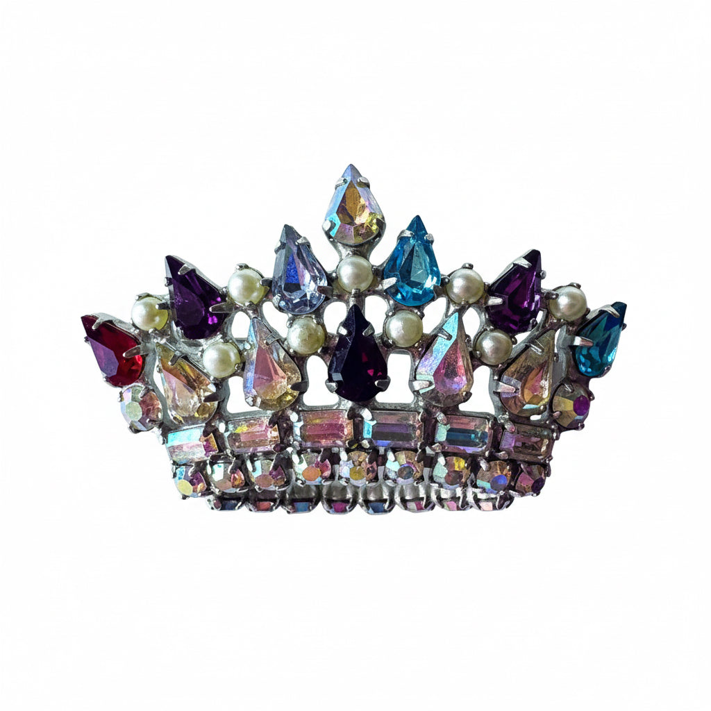 Vtg B. David Crown Brooch CSBH