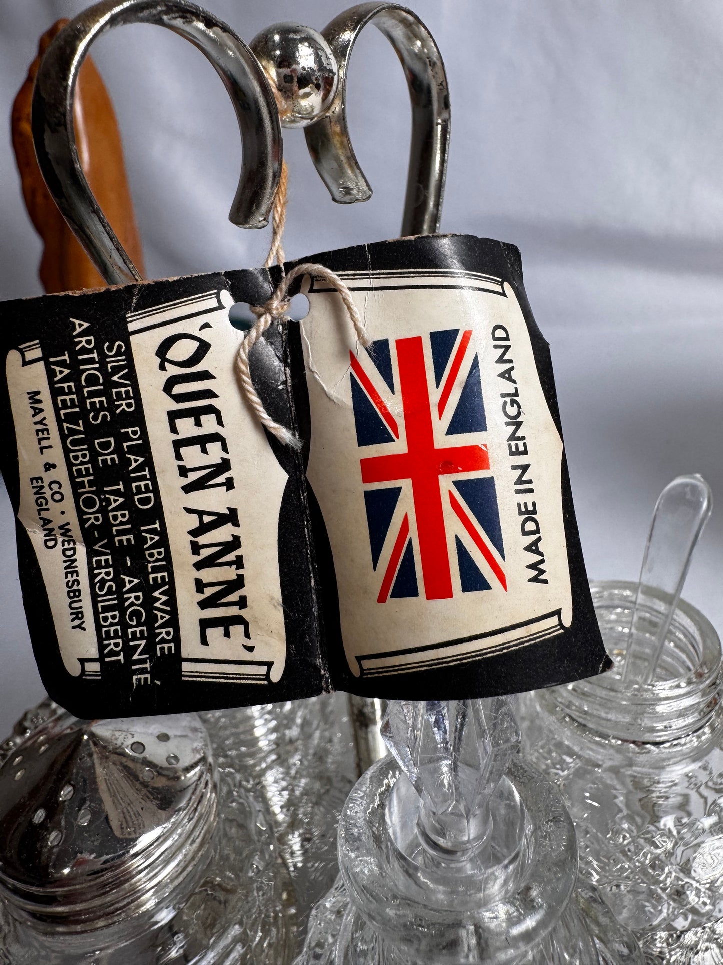 Vtg Queen Anne Cruet Set CSBH