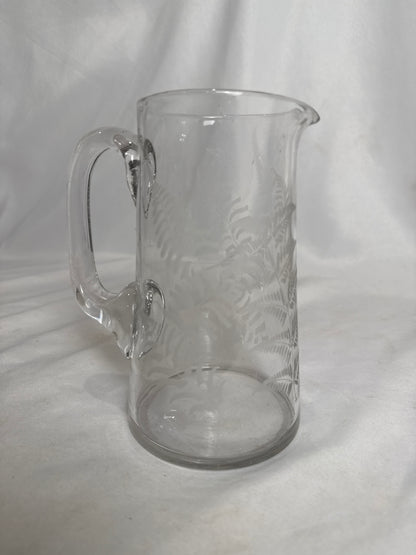 Victorian Etched Glass Pitcher