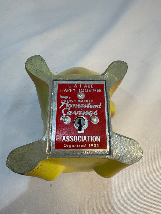 Vintage Homestead Savings Piggy Bank