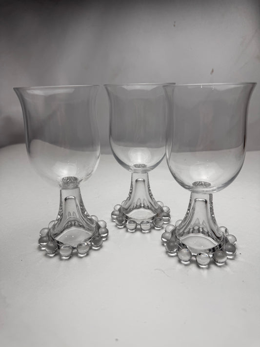 Imperial Candlewick Glasses (3) CSBH