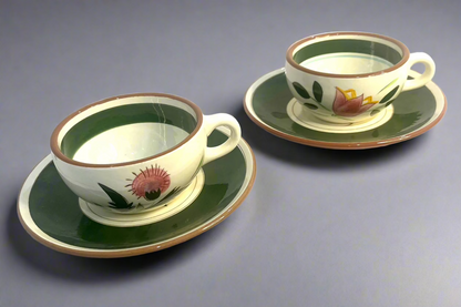 Stangl Pottery Thistle Cup & Saucer Set