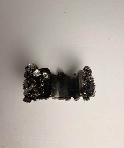 CC Skye Gunmetal Rhinestone Studded Statement Cuff Bracelet CSHW
