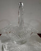 Vintage Clear Glass Pineapple & Fan Basket