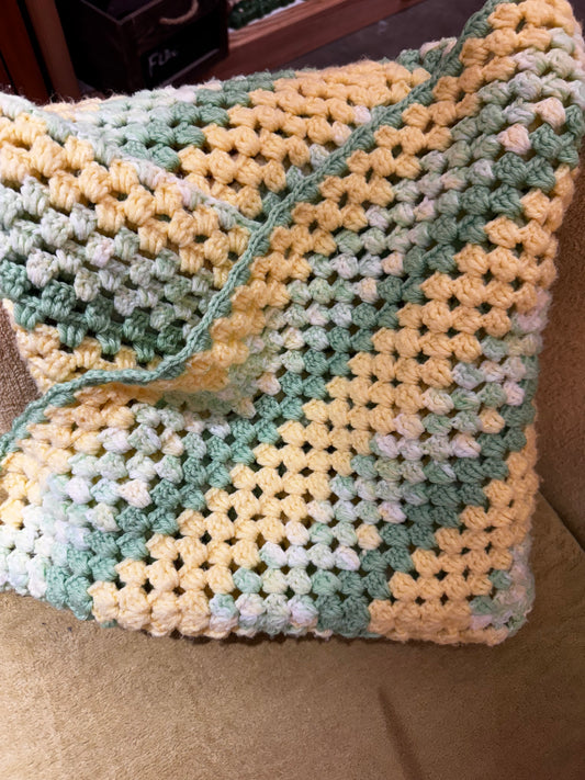 Baby yellow/green afghan csbh