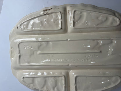 Vintage 1959 Lane & Co California Pottery Dachshund Divided Tray T-38