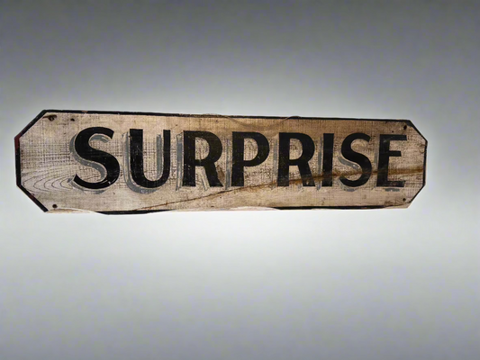 Hand-Painted Wooden Sign