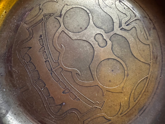 Vtg Asian Brass Tray csbh