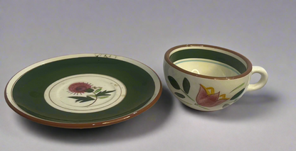 Stangl Pottery Thistle Cup & Saucer Set