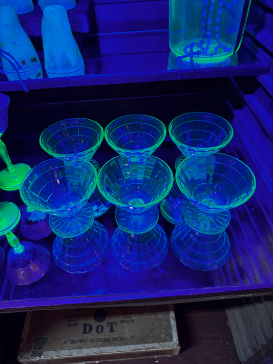 Uranium Sherbet Bowls (6) csbh