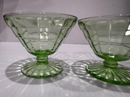 Uranium Sherbet Bowls (6) csbh