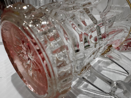 Pink-tinted EAP Glass mugs (4) csbh