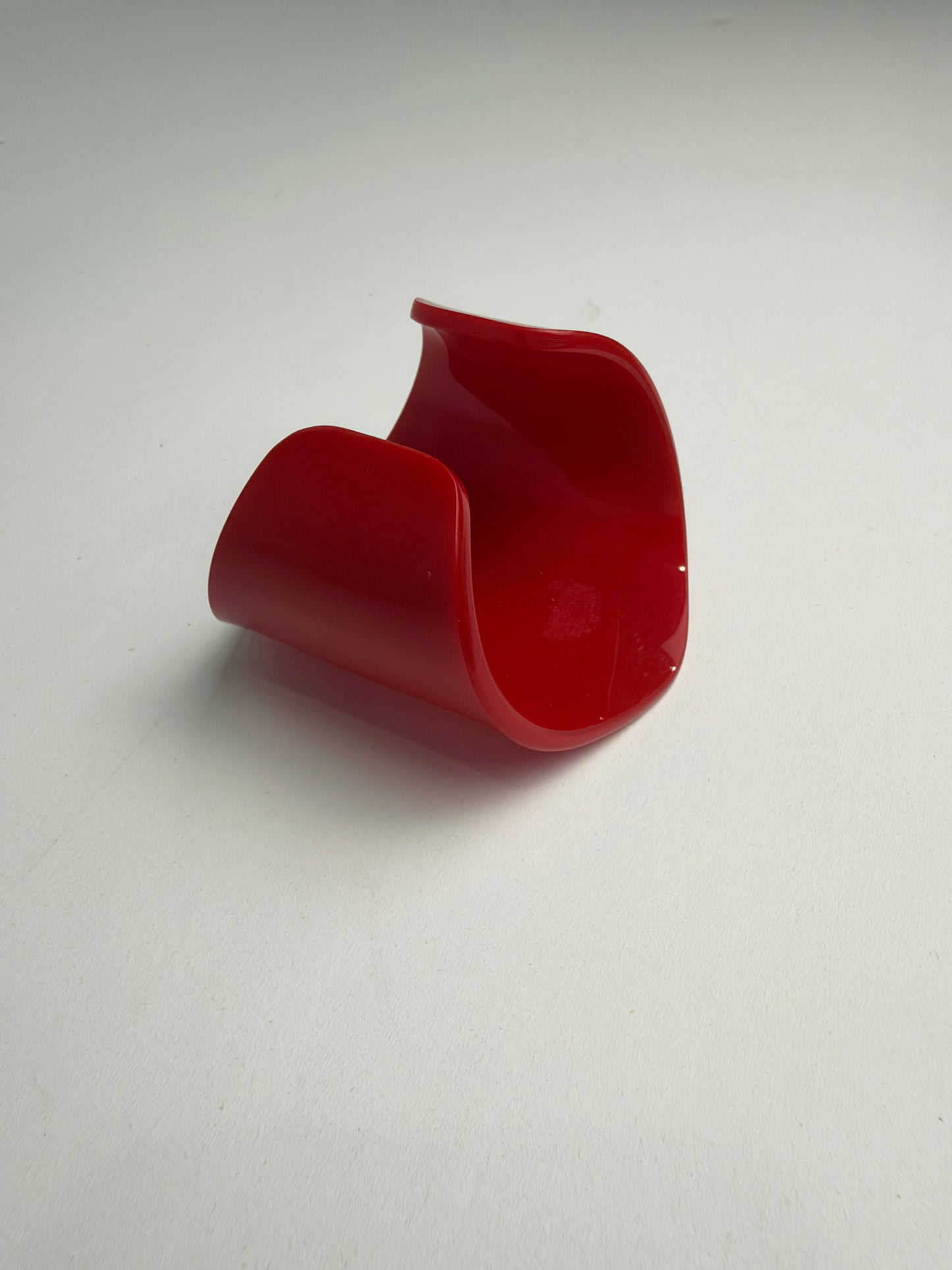 Vintage Red Chunky Acrylic Lucite Cuff Bracelet CSHW