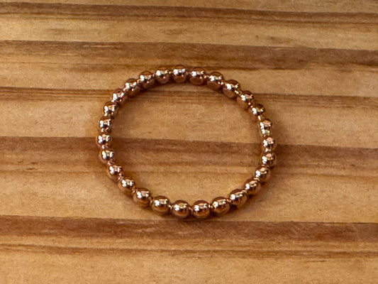 Rose Gold-Filled Beaded Ring