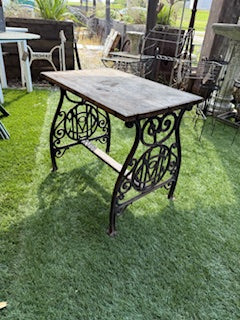 Cast Iron Desk Base Wooden Top CSPI